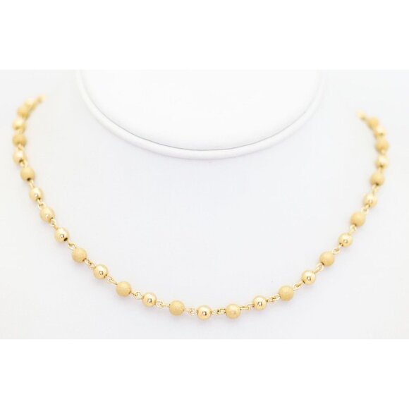 Vintage Elegant Ball Link Necklace 18 Inch - AB1 - Picture 2 of 3